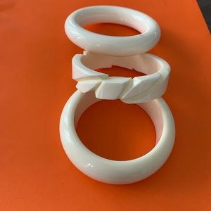 Three creamy bangles